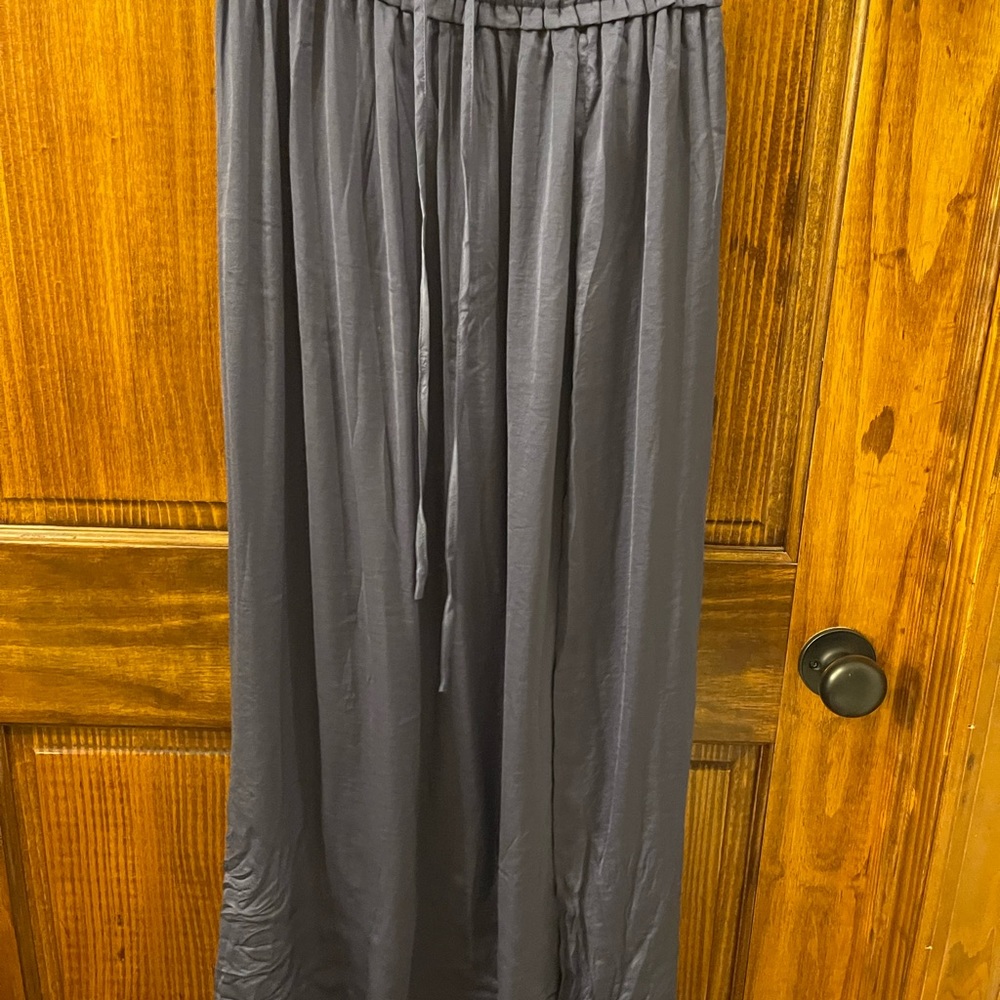 Blue stretch waist skirt